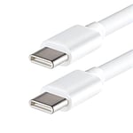 Lite-an 0.5 Meter Short USB C to USB C Cable - Fast Charging Type C Cable for iPhone 15 Pro Max, iPad, Samsung Phone - PD 100W 5A USBC to USBC Charger Cable for Macbook and More, White