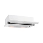 Teka CNL 6420.2 - Hotte aspirante 60 cm, extracteur de cuisine extensible, 2 vitesses + intensive, hotte télescopique ou extra-plate, commandes mécaniques et éclairage LED, couleur blanche