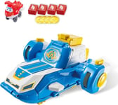 Super Wings World Aircraft Playset avec 2'' Jett Transform-A-Bot, Transforme Le Jouet avec des Sons et des lumières sympas pour Les Enfants de 3 Ans et Plus