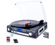 DIGITNOW! Record Player Turntable Bluetooth with Speakers Stereo, LP Vinyl to M