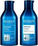 REDKEN Extreme Shampoo and Conditioner, For Damaged Hair, Repairs Strength & Ad