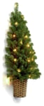 Premier Decorations 3ft Pre lit Half Basket Christmas Tree