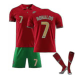 Regenboghorn Barn Fotboll Kits Fotbollströja Träning T-shirt Kostym 21/22-2a C. Ronaldo Portugal S (165-170 cm)