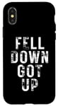 Coque pour iPhone X/XS FELL DOWN GOT UP message chrétien