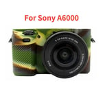 Étui de caméra en Silicone,housse de protection pour appareil photo Sony Alpha A6000 A6100 A6300 A6400 A6500 A6600 A5100 A5000 - Type A6000 Camouflage