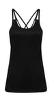 Tri Dri Women's Tridri® "Lazer Cut" Spaghetti Strap Vest - Black - L