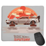 Back to The Future Delorean Flying City Customized Designs Non-Slip Rubber Base Gaming Mouse Pads for Mac,22cm×18cm， Pc, Computers. Ideal for Working Or Game