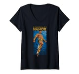 Marvel Black Panther: Wakanda Forever Enemies Call Me Namor T-Shirt avec Col en V