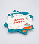 20 serviettes en ouate 33 x 33 cm 3 V Happy Party