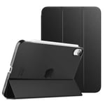 MoKo Case Fit New iPad Mini 6 2021 (6th Generation, 8.3-inch) - Slim Lightweight Hard Clear Back Shell Stand Cover with Translucent Frosted Back Protector, with Auto Wake/Sleep, Black