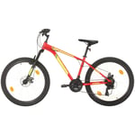 Mountainbike vidaxl - 21 växlar 27,5 tums däck 38 cm röd