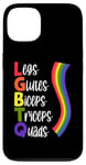 Coque pour iPhone 13 Legs Glutes Biceps Triceps Quads Entraînement Fitness LGBTQ