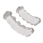 (Silver Suit)Grills Teeth Plated Gold Hip Hop Prop Teeth Accessory Decoration