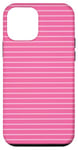 Coque pour iPhone 12 mini Rose rayé Girly Esthétique Preppy Stripe