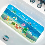 BOPPIE Grand Tapis de Bain rectangulaire antidérapant en PVC pour Enfants avec Personnages de Dessins animés Amusants et des centaines de ventouses