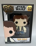 Funko Pop Star Wars Han Solo Pin  03 Enamel Disney Store NEW Rare UK Figure Box