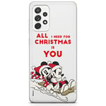 ERT GROUP Coque de téléphone Portable pour Samsung A52 5G / A52 LTE 4G / A52S 5G Original et sous Licence Officielle Disney Motif Mickey & Minnie 015, partiel imprimé