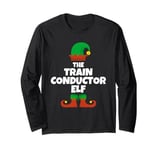 I'm The Train Conductor Elf Family Pajama Christmas Funny Long Sleeve T-Shirt