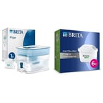 BRITA Distributeur d'eau filtrée Flow (8,2L) inclus 1 cartouche filtrante MAXTRA PRO & Pack de 6 cartouches filtrantes MAXTRA PRO Expert - formule anti-tartre 50% plus puissante