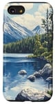 iPhone SE (2020) / 7 / 8 Rocky Mountain Lake Landscape Vintage Graphic Case