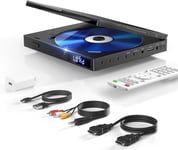 Lecteur DVD Compact pour TV, Lecteur DVD HDMI 1080P pour Toutes Les régions, mémoire Playbakc, Sortie HDMI/AV, USB 2.0, support PAL/NTSC