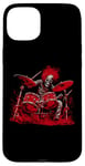 iPhone 15 Plus Skeleton Drummer Guy Rock And Roll Band Rock On Drum Kit Case