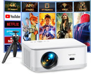 ?Android TV?4K Projector, Built in Netflix/YouTube Projector, Full HD 1080P with