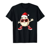 Christmas Baseball Xmas Santa Hat Snow Ball Dabbing Pajamas T-Shirt