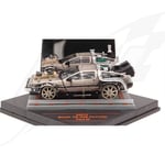 FR- Vitesse DE LOREAN "BACK TO THE FUTURE III" TIME MACHINE W/RAILROAD TRACK 1:4