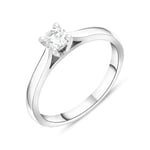 Platinum 0.20ct Diamond Brilliant Cut Solitaire Ring