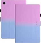 Coque Tablette Samsung Tab A8 Pour Samsung Galaxy Tab A8 10.5 Sm-X200/X205/X207 Coque Galaxy Tab A8 En Dégradé De Couleurs Avec Réveil/Veille Automatique Coque Samsung A8 Bleu Violet