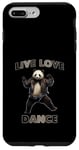 Coque pour iPhone 7 Plus/8 Plus Live Love Dance Panda Veste en cuir Vibe