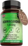 120 X Ashwagandha 1000Mg per Tablet | 4 Month Supply of High Strength Vegan Tabl