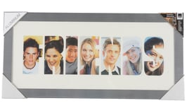 Large Aluminium Photo Frame Silver Aperture Picture Frame FRIENDS Mount 7 Photos