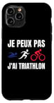 Coque pour iPhone 11 Pro Je Peux Pas J'ai Triathlon sport triathlon Fan francophone