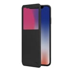 Etui de Protection WE pour HUAWEI P30 LITE - Cuir Noir - Fenêtre de Visualisation - Fin et Léger