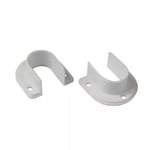 2 naissances plastique blanc pour tringle de penderie ø1.6 cm