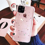 For Iphone 12 11 Pro Se 7 8 Xr Xs 6s Crystal Bling Glitter Clear Gel Case Cover