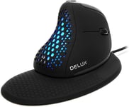 M618Xsd Ergo Vertical Mouse With Oled Screen Eu(Câblé-Noir)