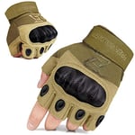 FREE SOLDIER Gants Tactiques Gants Moto Gant Militaire Jointure Dure pour La Randonnée Escalade Sports De Plein Air Vélo VTT Travailler(Sand,S)