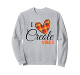 Love Creole Fans Creole Day St. Lucia, Dominica Haiti Plaid Sweatshirt