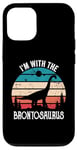 iPhone 12/12 Pro I'm With The Dinosaur Brontosaurus, Dino Gifts For Kids Case