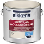 Sikkens - Peinture Laque Extérieure Bois et Fer - Finition tendue, sous-couche intégrée, facile à appliquer - Satin Blanc Sable 2,5 l