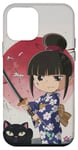 iPhone 12 mini Warrior Cute Girl Kawaii Samurai Anime Cat Cutie Case