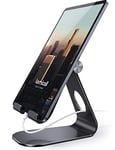 Lamicall Tablet Stand, Adjustable Tablet Holder - Desktop Stand Dock Compatible with New 2024 iPad Pro 9.7, 10.5, 11, 13, iPad Air 6 mini 2 3 4 5 6, Switch, Samsung Tab, iPhone, other Tablets - Black