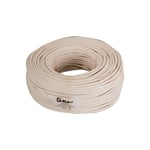 Inferramenta - Cable e'lectrique bipolaire 100 m section e'cheveau 2x0,75 mm blanc souple aspect caoutchouc