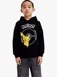 NAME IT Pokemon Kids' Pikachu Hoodie, Black