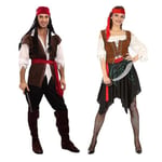 Aikuiset miehet ja naiset Cosplay Pirates of the Caribbean -asut Halloweeniin Kapteeni Jackin joulupuvut vuosittaiseen esiintymiseen