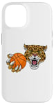 Coque pour iPhone 14 Ballon de basket Jaguar Leopard Cheetah Panther