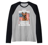 Belgian Malinois Dog Breed Never Underestimate a Man with a Raglan Baseball Tee